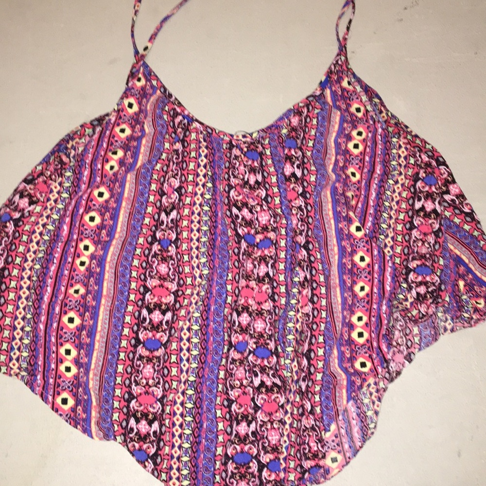 Multicolored tank top crop top